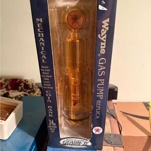 Gold Gas Pump Coin Bank